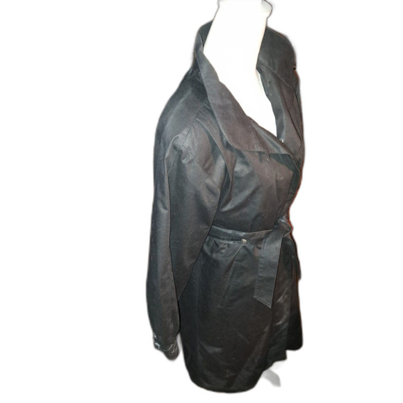 SALE!! Beautiful 6 Petite London Fog 3/4 sleeve Zip out lining Black-Rose Lining - Picture 5 of 10